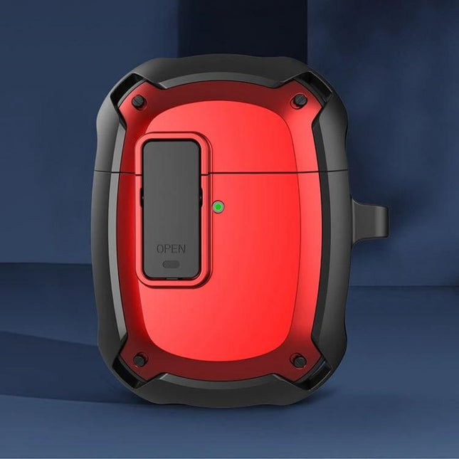 Protective Case for Google Pixel Buds A During Daily Commutes - red rugged 360-degree anti-drop case for earbuds