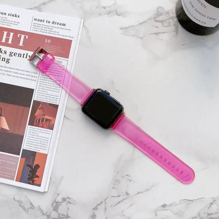 Transparent Silicone Watch Band For Apple Watch 38-45mm
