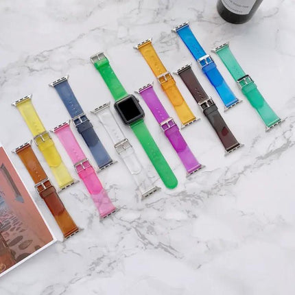 Transparent Silicone Watch Band For Apple Watch 38-45mm