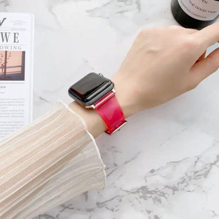 Transparent Silicone Watch Band For Apple Watch 38-45mm