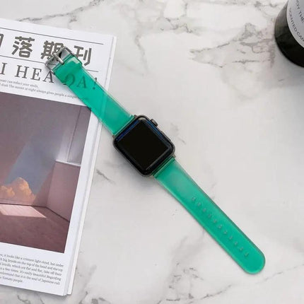 Transparent Silicone Watch Band For Apple Watch 38-45mm
