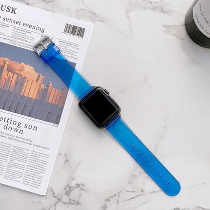 Transparent Silicone Watch Band For Apple Watch 38-45mm