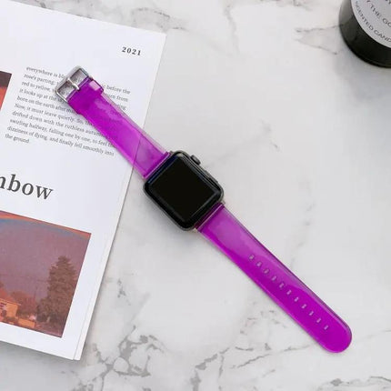 Transparent Silicone Watch Band For Apple Watch 38-45mm