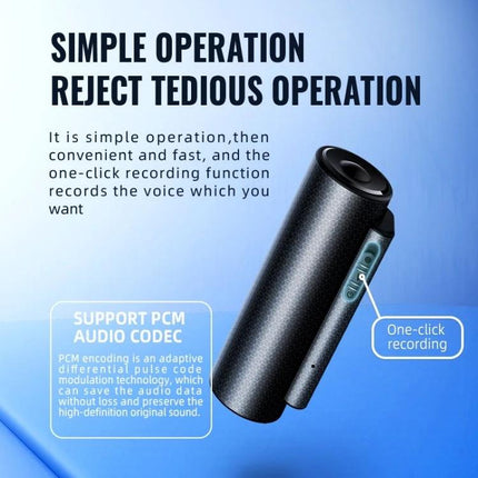 Q76 Recording Pen for Everyday Note-Taking and Meetings showing one-click recording feature and compact clip design for meetings and lectures