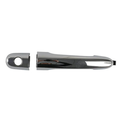 Front Left Exterior Door Handle Replacement for Kia Sorento in chrome ABS, OE-style front left exterior handle with keyhole cover