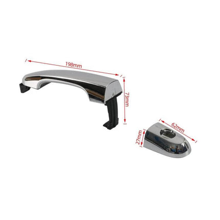 Front Left Exterior Door Handle Replacement for Kia Sorento ABS chrome OE-style front left exterior door handle with mounting points