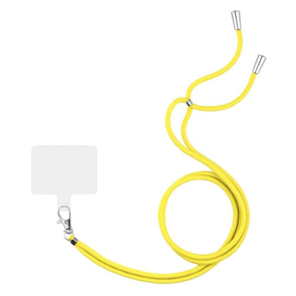 Adjustable Universal Lanyard for Hands-Free Mobile Phone Wear, bright yellow adjustable neck lanyard with clip and cord stopper