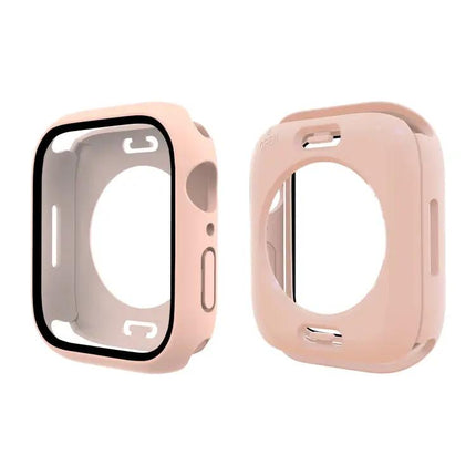 PC Tempered Glass Waterproof Case for Apple Watch 45/41mm