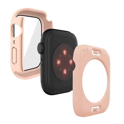 PC Tempered Glass Waterproof Case for Apple Watch 45/41mm