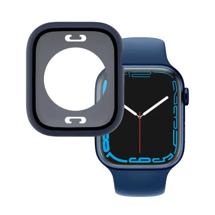 PC Tempered Glass Waterproof Case for Apple Watch 45/41mm
