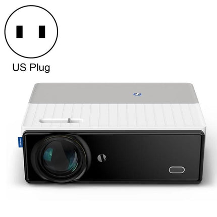 VIVIBRIGHT Full HD Digital Projector for Home Viewing front view showing lens and US plug compatibility