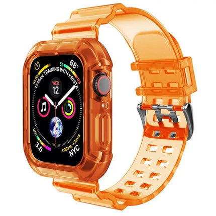 Transparent Brown Silicone Apple Watch Band 38-45mm