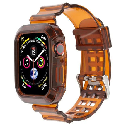 Transparent Brown Silicone Apple Watch Band 38-45mm