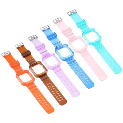 Transparent Brown Silicone Apple Watch Band 38-45mm