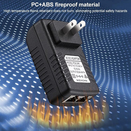 Versatile Power Adapter for Wireless Routers and Networking Devices black multi-voltage wall plug adapter with Ethernet ports