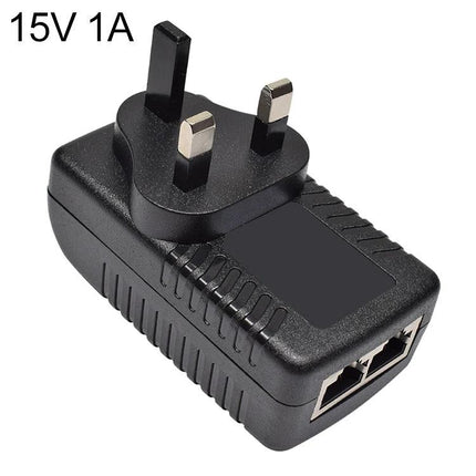 Versatile Power Adapter for Wireless Routers and Networking Devices - 15V 1A UK plug with Ethernet power jack for routers and access points