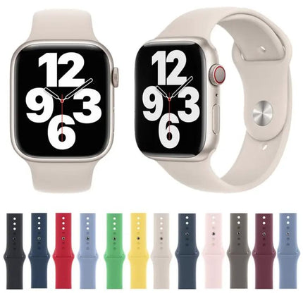 Silicone Replacement Band For Apple Watch Adjustable 38-49mm