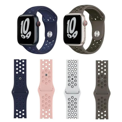 Adjustable Silicone Sport Watch Band For Apple Watch 38-45mm