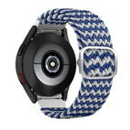 For Samsung Galaxy Watch4 40mm / 44mm / Wave Pattern Blue White