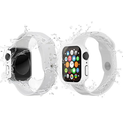 Waterproof PC Tempered Glass Case For Apple Watch 41/45mm