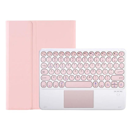 Bluetooth Keyboard Case with Touchpad for Samsung Galaxy Tabs in pink protective folio, compact wireless keyboard and touchpad for typing on the go