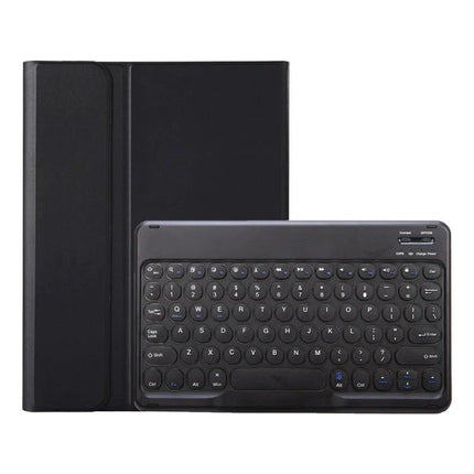 Lambskin Texture Bluetooth Keyboard Case for Samsung Galaxy Tab A8 10.5 shown with detachable Bluetooth keyboard and protective lambskin texture cover