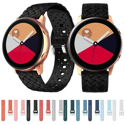 Weave Silicone Watch Band For Galaxy Watch 40/44/42/46mm
