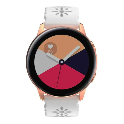 Plum Blossom Hollow Silicone Watch Band For Galaxy Watch4
