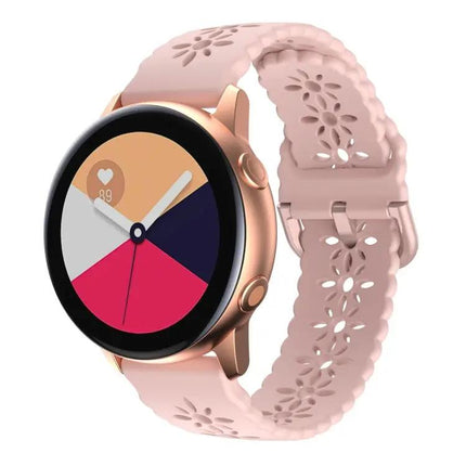 Plum Blossom Hollow Silicone Watch Band For Galaxy Watch4