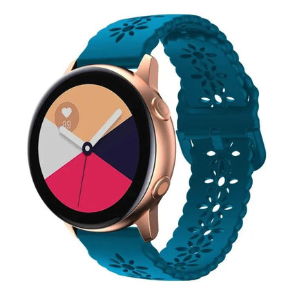 Plum Blossom Hollow Silicone Watch Band For Galaxy Watch4
