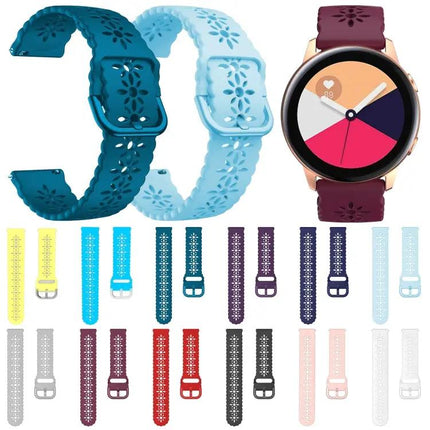 Plum Blossom Hollow Silicone Watch Band For Galaxy Watch4