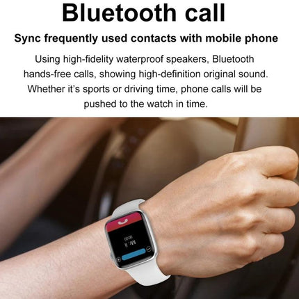 DT NO.I Smart Watch for Everyday Health and Connection Tracking showing Bluetooth call notifications and heart rate monitoring on wrist