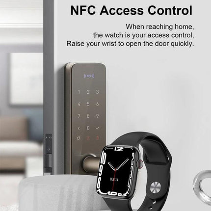 DT NO.I Smart Watch for Everyday Health and Connection Tracking with NFC door access control and heart rate notifications