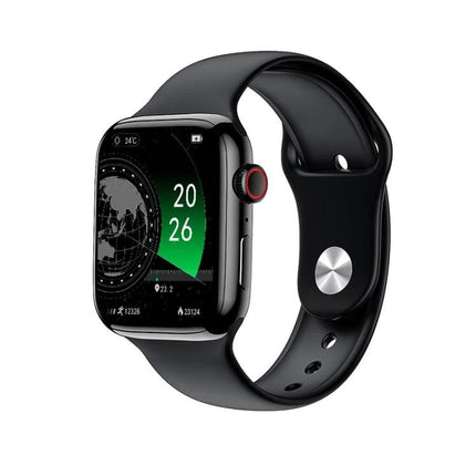 Smart Watch for Everyday Activity and Sleep Tracking - black fitness smartwatch showing step and sleep data with silicone band and Bluetooth connectivity