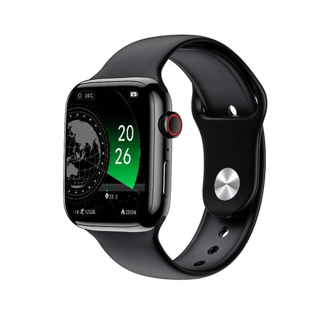 Smart Watch for Everyday Activity and Sleep Tracking - black fitness smartwatch showing step and sleep data with silicone band and Bluetooth connectivity