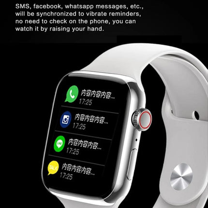 Smart Watch for Everyday Activity and Sleep Tracking – white smartwatch showing message notifications, step and sleep monitoring, gentle move reminders