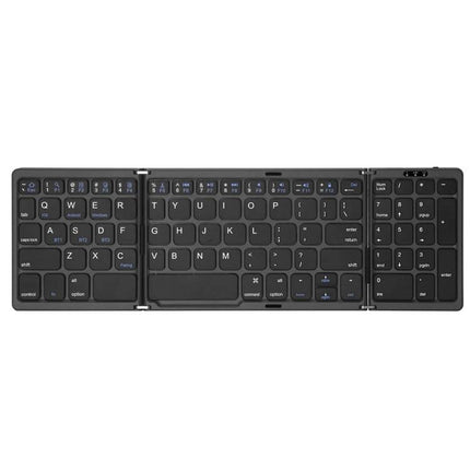 Wireless Foldable Bluetooth Keyboard with Numeric Keypad for Easy Typing slim black travel keyboard with Bluetooth 5.1 and multi-device pairing