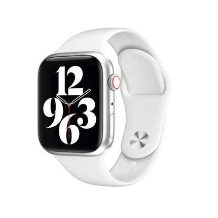 Smart Watch for Everyday Health Tracking and Notifications - white smartwatch showing large clock face, heart rate and message alert features