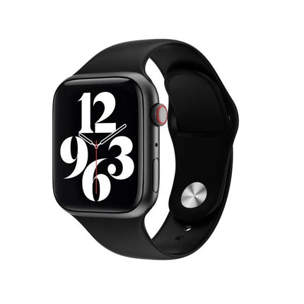 Smart Watch for Everyday Health Tracking and Notifications — black smartwatch showing heart-rate capable display and notification alerts