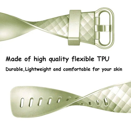 Metallic Pattern Replacement Watch Band For Fitbit Charge 3