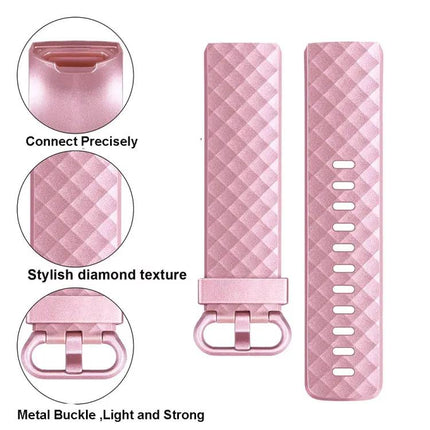 Metallic Pattern Replacement Watch Band For Fitbit Charge 3