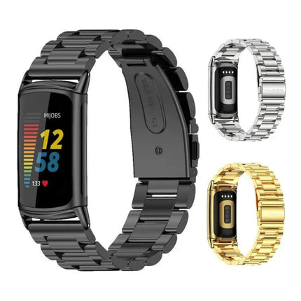 Mijobs Stainless Steel Watch Band for Fitbit Charge 5