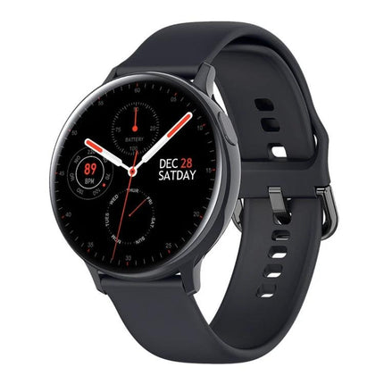 Essential Wristband for Daily Health and Sleep Monitoring - sleek black fitness wristband showing heart rate, time and date for activity and sleep tracking
