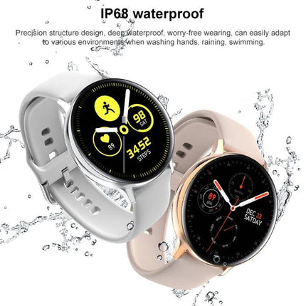 Essential Wristband for Daily Health and Sleep Monitoring showing two waterproof fitness watches tracking steps, heart rate, and sleep
