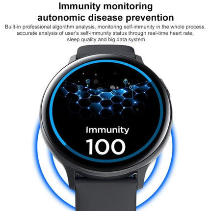 Essential Wristband for Daily Health and Sleep Monitoring showing immunity score 100 on smartwatch display