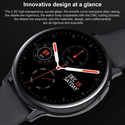 Essential Wristband for Daily Health and Sleep Monitoring - sleek round smartwatch face showing time, date, heart rate and activity dials