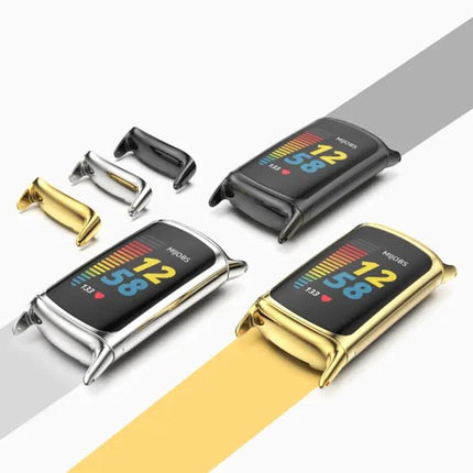 Mijobs TPU Leather Replacement Band For Fitbit Charge 5