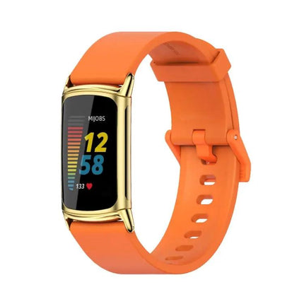Mijobs Soft Silicone Watch Band For Fitbit Charge 5