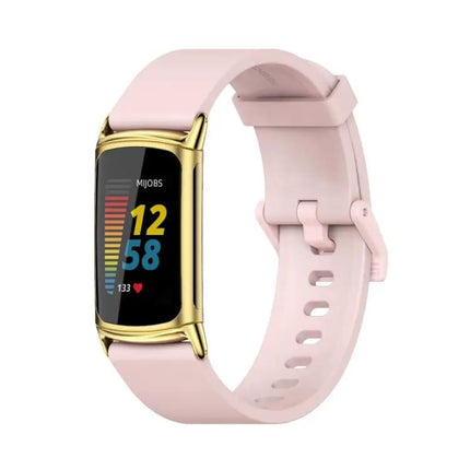 Mijobs Soft Silicone Watch Band For Fitbit Charge 5