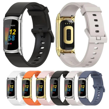 Mijobs Soft Silicone Watch Band For Fitbit Charge 5
